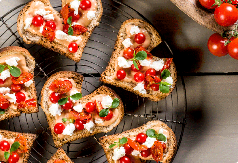 Smaakgeheimen recept crostini met cherrytomaten